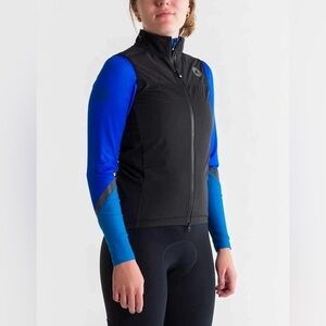 Second Skin Women’s Cycling Vest Size Medium Black Mesh Reflective Training